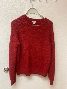 STYLE & CO Warm Heathered Red Crew Neck Sweater (XL)